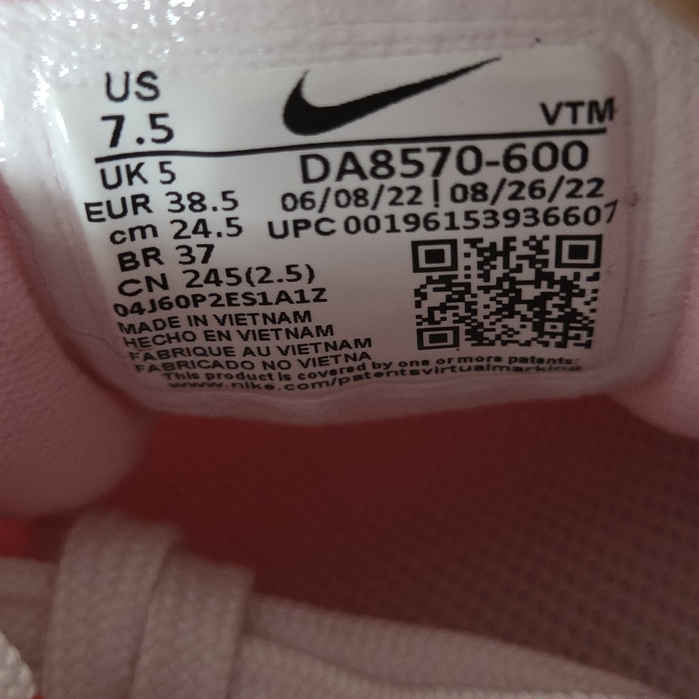 Nike Air Zoom Structure 24 Medium Soft Pink Womens Sneakers Shoes Size 7.5 - Picture 9 of 9